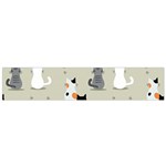 Cute Cat Seamless Pattern Small Premium Plush Fleece Scarf