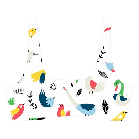 Vector Set Isolates With Cute Birds Scandinavian Style Cross Back Hipster Bikini Set from ArtsNow.com Front