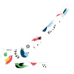 Vector Set Isolates With Cute Birds Scandinavian Style Cross Back Hipster Bikini Set from ArtsNow.com Back Left