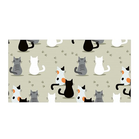 Cute Cat Seamless Pattern Satin Wrap 35  x 70  from ArtsNow.com Front