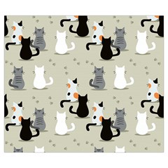 Cute Cat Seamless Pattern Zipper Large Tote Bag from ArtsNow.com Back