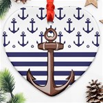Anchor Background Design Ornament (Heart)
