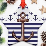 Anchor Background Design Ornament (Star)