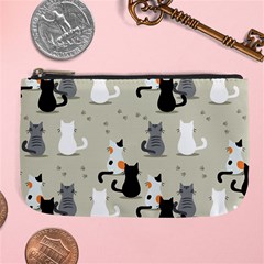 Cute Cat Seamless Pattern Large Coin Purse from ArtsNow.com Front