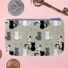 Cute Cat Seamless Pattern Large Coin Purse from ArtsNow.com Back