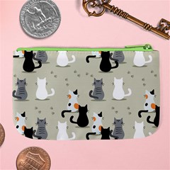 Cute Cat Seamless Pattern Large Coin Purse from ArtsNow.com Back