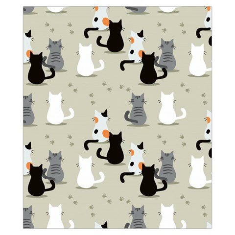 Cute Cat Seamless Pattern Drawstring Pouch (XS) from ArtsNow.com Front