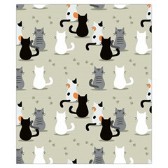 Cute Cat Seamless Pattern Drawstring Pouch (XS) from ArtsNow.com Front
