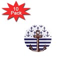 Anchor Background Design 1  Mini Magnet (10 pack) 