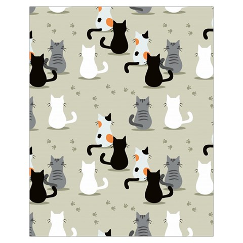 Cute Cat Seamless Pattern Drawstring Pouch (XL) from ArtsNow.com Back