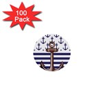 Anchor Background Design 1  Mini Buttons (100 pack) 
