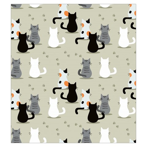 Cute Cat Seamless Pattern Drawstring Pouch (2XL) from ArtsNow.com Back