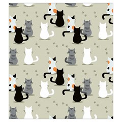 Cute Cat Seamless Pattern Drawstring Pouch (2XL) from ArtsNow.com Back