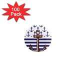 Anchor Background Design 1  Mini Magnets (100 pack) 