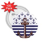 Anchor Background Design 2.25  Buttons (100 pack) 