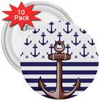 Anchor Background Design 3  Buttons (10 pack) 