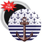 Anchor Background Design 3  Magnets (10 pack) 