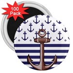 Anchor Background Design 3  Magnets (100 pack)