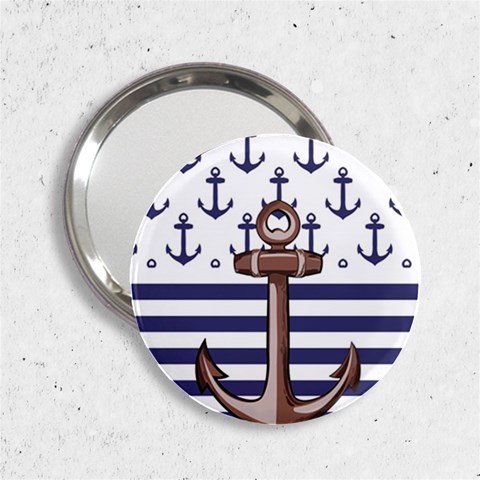 Anchor Background Design 2.25  Handbag Mirrors from ArtsNow.com Front