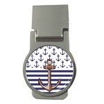 Anchor Background Design Money Clips (Round) 