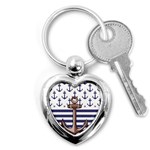 Anchor Background Design Key Chain (Heart)