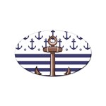 Anchor Background Design Sticker (Oval)