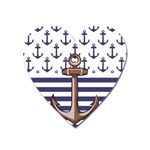 Anchor Background Design Heart Magnet