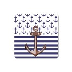 Anchor Background Design Square Magnet