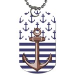 Anchor Background Design Dog Tag (One Side)