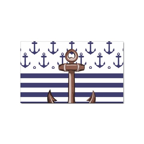 Anchor Background Design Sticker Rectangular (100 pack) from ArtsNow.com Front