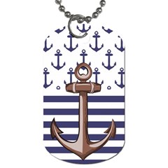 Anchor Background Design Dog Tag (Two Sides) from ArtsNow.com Back