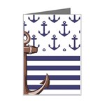 Anchor Background Design Mini Greeting Card
