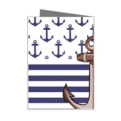 Anchor Background Design Mini Greeting Card from ArtsNow.com Right