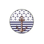 Anchor Background Design Hat Clip Ball Marker