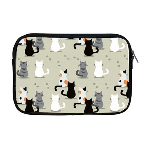 Cute Cat Seamless Pattern Apple MacBook Pro 17  Zipper Case from ArtsNow.com Front