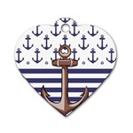 Anchor Background Design Dog Tag Heart (Two Sides)