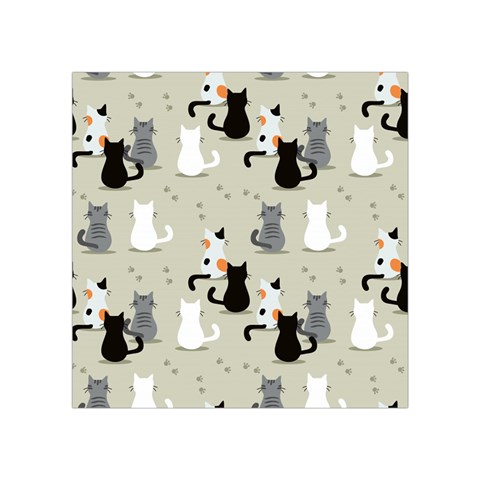 Cute Cat Seamless Pattern Square Tapestry (Small) from ArtsNow.com Front