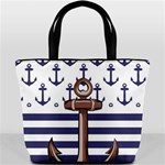 Anchor Background Design Bucket Bag