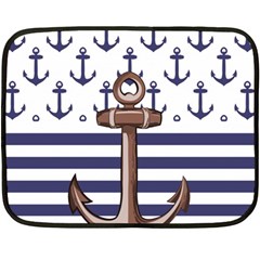 Anchor Background Design Two Sides Fleece Blanket (Mini) from ArtsNow.com 35 x27  Blanket Back