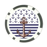Anchor Background Design Poker Chip Card Guard (10 pack)