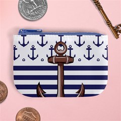 Anchor Background Design Mini Coin Purse from ArtsNow.com Front