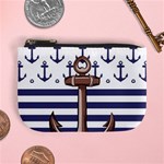 Anchor Background Design Mini Coin Purse