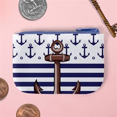 Anchor Background Design Mini Coin Purse from ArtsNow.com Back