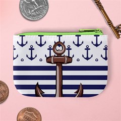 Anchor Background Design Mini Coin Purse from ArtsNow.com Back