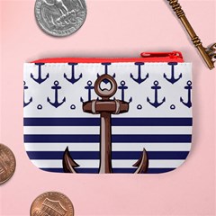 Anchor Background Design Mini Coin Purse from ArtsNow.com Back