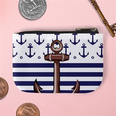 Anchor Background Design Mini Coin Purse from ArtsNow.com Back
