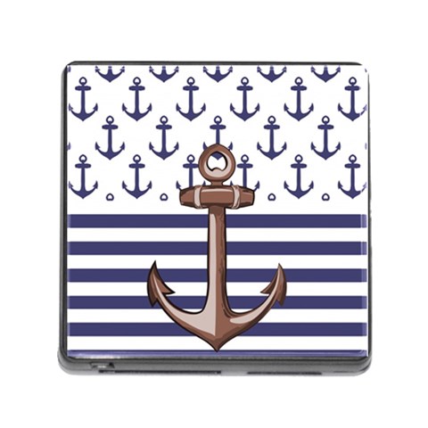 Anchor Background Design Memory Card Reader (Square 5 Slot) from ArtsNow.com Front