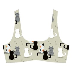 Cute Cat Seamless Pattern Cross Back Hipster Bikini Set from ArtsNow.com Front