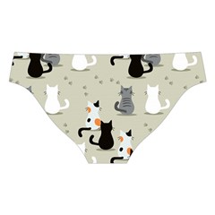 Cute Cat Seamless Pattern Cross Back Hipster Bikini Set from ArtsNow.com Back Under