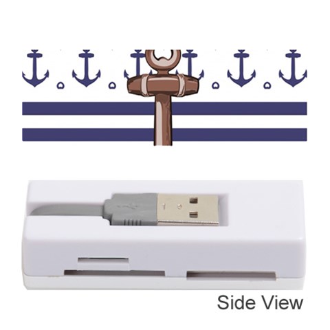 Anchor Background Design Memory Card Reader (Stick) from ArtsNow.com Front